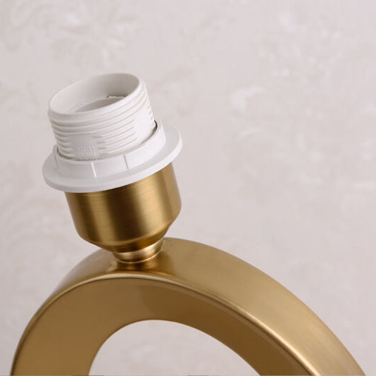 Giftzxq Modern Luxury Fabric Ring Base 1-Light Table Lamp