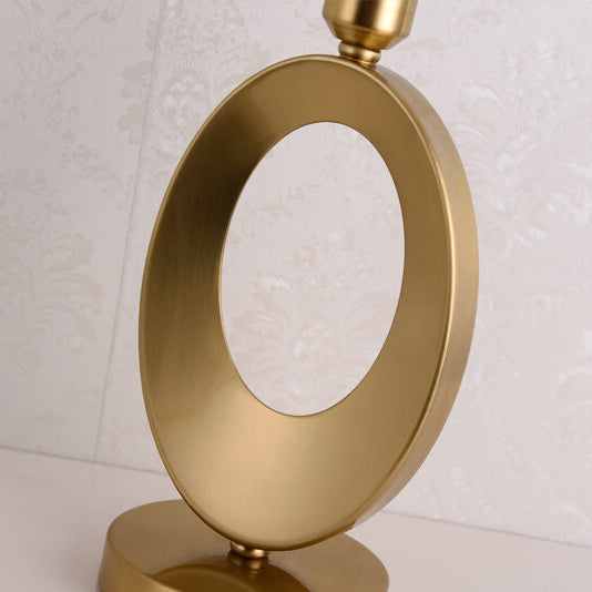 Giftzxq Modern Luxury Fabric Ring Base 1-Light Table Lamp